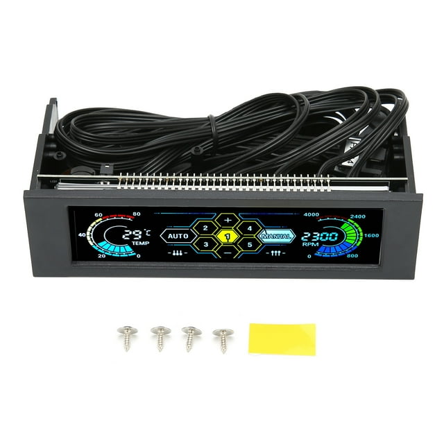 Affichage de Température pour PC, Panneau d'Objectif en PVC Moniteur de Température d'Ordinateur Durable ABS avec Vis pour PC