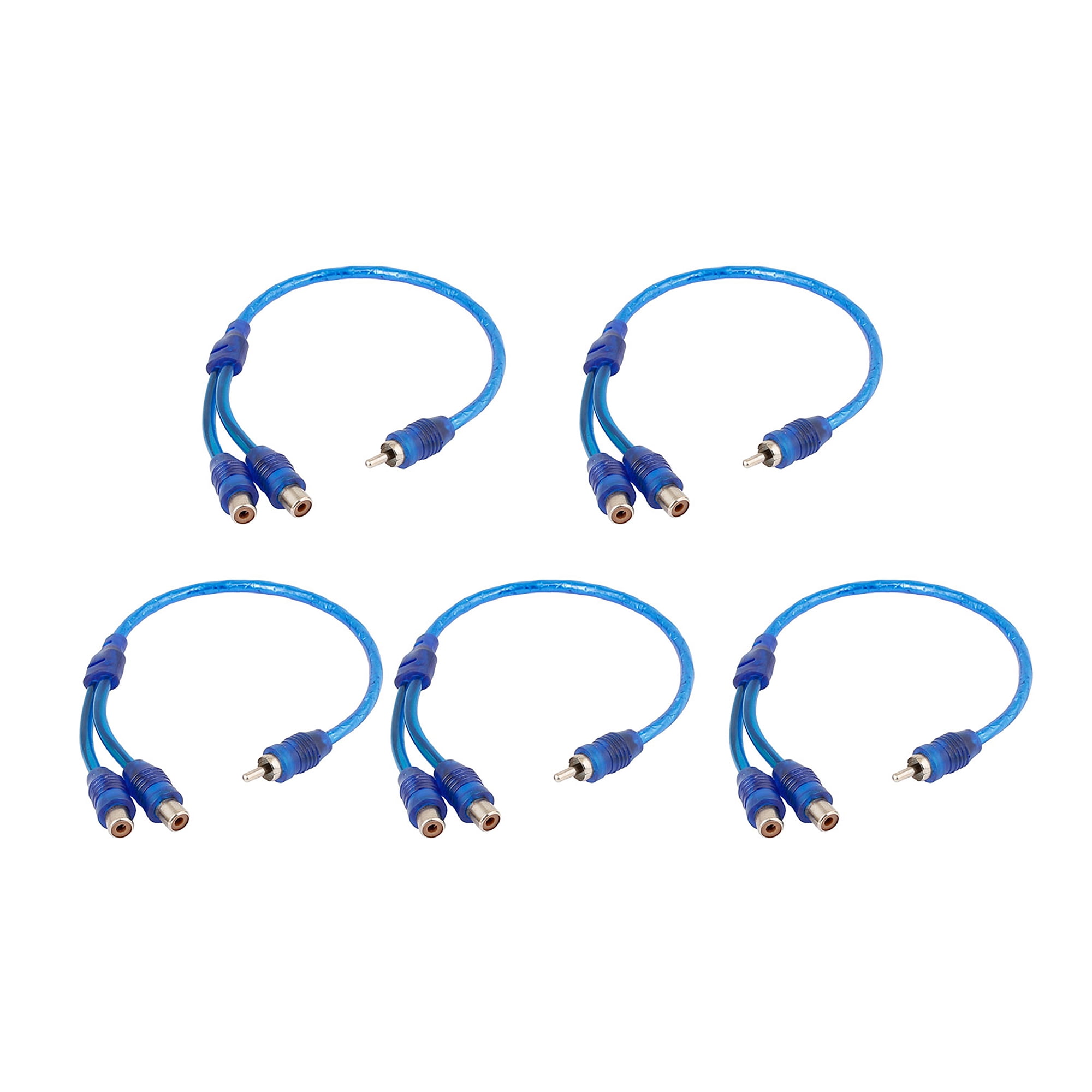 Unique Bargains Car Audio Splitter Cable 2 RCA Female to 1 RCA Male Jacks Adapter