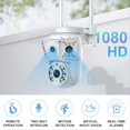 thumbnail image 2 of Cámara Inalámbrica WiFi 1080P para Exteriores, Cámara de Vigilancia Multilente, Intercomunicador Bidireccional, Visión , Monitor para Bebés., 2 of 8