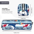 thumbnail image 3 of Fotbe Fish And Shark Pattern Leather Pencil Case, Pencil Pouch with Durable Zipper, Compact and Stylish Organizer for Stationery, Art Supplies, Travel Essentials, 3 of 7