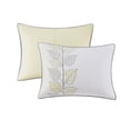 thumbnail image 5 of JERFIT 6-Piece Reversible Embroidered Leaf Quilt Bedding Set with Pillows, Yellow & White, King/Cal-King, 100% Cotton Filling, 5 of 10