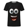 thumbnail image 4 of Yaoyar Men Funny Cartoon Face Print T-Shirts Short Sleeve Casual Novelty Tees Shirts for Streetwear Party, 4 of 5