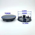 thumbnail image 4 of 4pcs 70mm Car Black / Silver Universal Car Wheel Hub Center Cap Cover Wheel Hub Center Badges Fit For RM Rims Type, 4 of 5