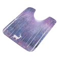 thumbnail image 7 of Yayeee Bath Rug for Bathroom Floor Non Slip Contour Fluffy Soft Absorbent Mat, 20"x24", Purple Forest, 7 of 7