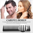 thumbnail image 2 of 3 Pieces Wide Tooth Detangling Comb Set, Carbon Fiber Styling Hair Comb Anti-static Heat Resistant Comb for Women Curly Straight Long Hair, 2 of 4