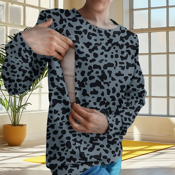 Pohista Sweatshirts for Women Trendy Graphic Womens Shirts Fitted Blouses for Women Fall Women's Blouses My Items Saved for Later