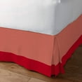 thumbnail image 2 of D.N.G. BEDDINGS 1 Piece Split Corner Two Tone Tailored Bed Skirt, Olympic Queen Size 24 Inch Deep Pocket, 800 Thread Count, 100% Egyptian Cotton, Solid Brick Red/Red Color., 2 of 3