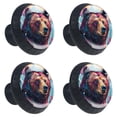thumbnail image 2 of 4 Pcs Bear Knobs for Kitchen Cabinet Cupboard Dresser Bookcase Drawer Pulls Handles Round Home Decor, 2 of 8