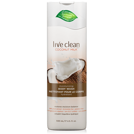Live Clean Coconut Milk Moisturizing Body Wash, 17