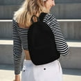 thumbnail image 3 of Japuie Black Durable Canvas Laptop Backpack - Water-Resistant, Adjustable Shoulder Strap, Large Capacity for 15-17in Laptops, Stylish & Lightweight for School, Work & Travel, 3 of 5