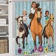 thumbnail image 5 of Spirit cabalgando libre-theme 4-Piece Shower Curtain Set with Rugs, Waterproof Bathroom Decor Set Includes Bath Mat, U-Shaped Rug, Toilet Lid Cover and Curtain with Hooks, 5 of 6