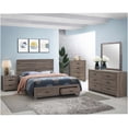 thumbnail image 6 of Queen Storage Bed Frame with 2 Drawers, Barrel Oak Finish Platform Bed, No Box Spring Needed, Wood MDF Construction, 6 of 8