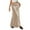 Khaki, variant on Mgmyaa Womens Straight Skirts Elastic Waist Drawstring Long Skirt Maxi Sheath Skirt
