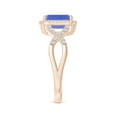 thumbnail image 3 of ANGARA Natural 1.5 Ct. Tanzanite with Diamond Halo Ring in 14K Rose Gold for Women (Ring Size: 11), 3 of 9