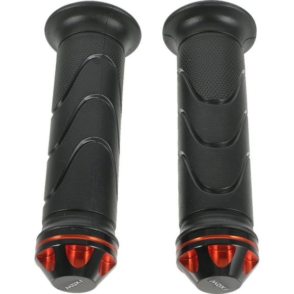 MLINS Orange Anti-slip Bike Handlebar Grips for Outdoor Sports Use Soft Comfortable Metal Plastic 1 Pair