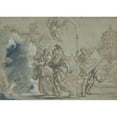 thumbnail image 3 of Giovanni Francesco Romanelli 14x11 Black Modern Framed Museum Art Print Titled - Aeneas and the Cumaean Sibyl Entering the Infernal Regions (1610-62), 3 of 5
