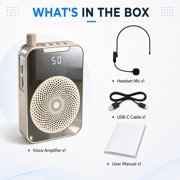 INSMART 20W Voice Amplifier for Teachers with Wired Microphone, Bluetooth 5.3, 25H Battery, DSP Noise Reduction