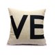 thumbnail image 2 of fundas de almohada cuadradas de lino y algodón LOVE de 43 x 43 cm., 2 of 5