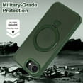 thumbnail image 4 of CASEFIV for iPhone 16e Case,with Magnetic Invisible Stand [Military Drop Protection] [Compatible with MagSafe] Shockproof Slim Translucent Anti-Slip,Green, 4 of 7