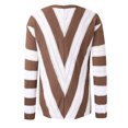 thumbnail image 3 of Vedolay Cropped Sweaters for Women Crewneck Oversized Pullover 2023 Fall Cable Knit Long Sleeve Sweaters,Khaki L, 3 of 4