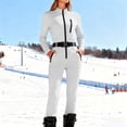 thumbnail image 3 of ZACPNCV Womens Solid Long Sleeve Yoga Bodysuit Seamless One Piece High Neck Tummy Control Slimming Workout Jumpsuit No Belt, 3 of 8