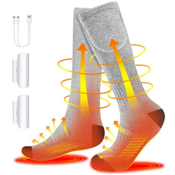 Calcetines Térmicos Calcetines Eléctricos para Hombres Mujeres Baterías Recargables Calcetines para Pies Fríos Crónicos Calentadores de Pies Calcetines Calientes Calcetines Térmicos para Navidad