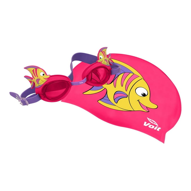 Set de Natación Kids Gorra + Goggles Aquatic Rosa
