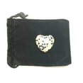 thumbnail image 3 of Zentron Crystal Collection: Dalmation Jasper 30MM All Natural Gemstone Crystal Puff Heart and Velvet Pouch, 3 of 4