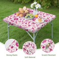 thumbnail image 4 of Pink Breast Cancer and Love Square Fitted Tablecloth with Elastic Edge,Square Table Cover,Washable Elastic Table Cover for Home Kitchen Party Decor 34"x34", 4 of 6