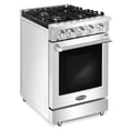 thumbnail image 3 of 24 in. 3.73 cu. ft. Gas Range, 4 Sealed Burners, Convection Oven, Stainless Steel, Matte Black Handle Knob Kit, 3 of 8