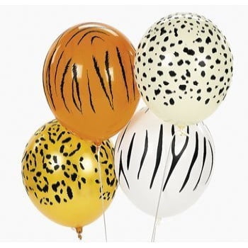 Jungle Animal Print Safari Balloons 50pc 11 Walmart Com