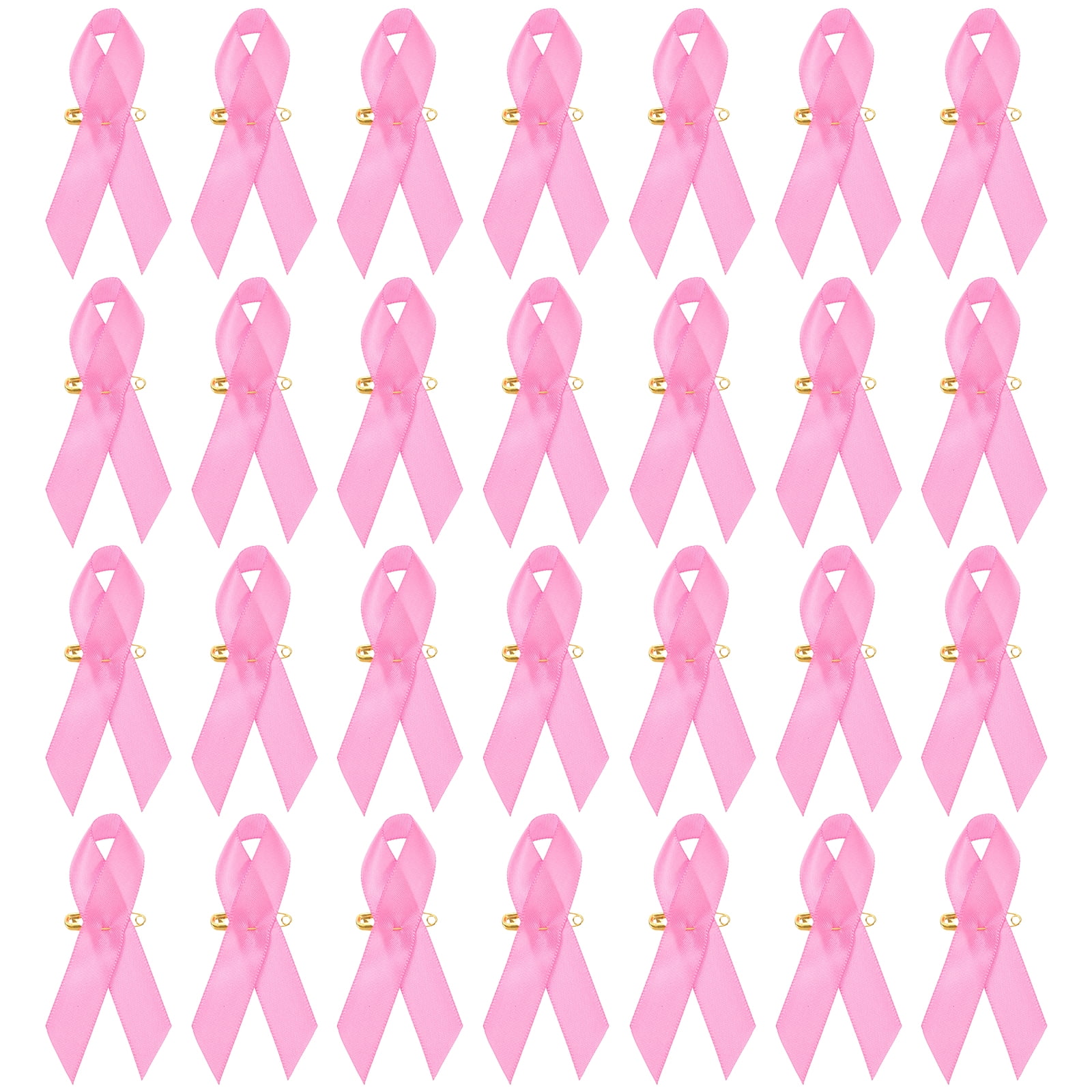 100Pcs Decorative Fundraising Ribbons Removable Breast Cancer Ribbons ...