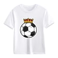 thumbnail image 4 of SGFCWSX Kids T Shirts Crew Neck Short Sleeve Soccer Print Casual Sports Tees for Boys White Size 7/8, 4 of 7
