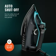 PurSteam Gray Steam Burst Steam Iron with Ceramic Soleplate, 1750W