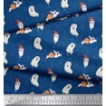 thumbnail image 2 of Soimoi Poly Georgette Fabric Ghost Halloween Print Sewing Fabric Yard 42 Inch Wide, 2 of 3