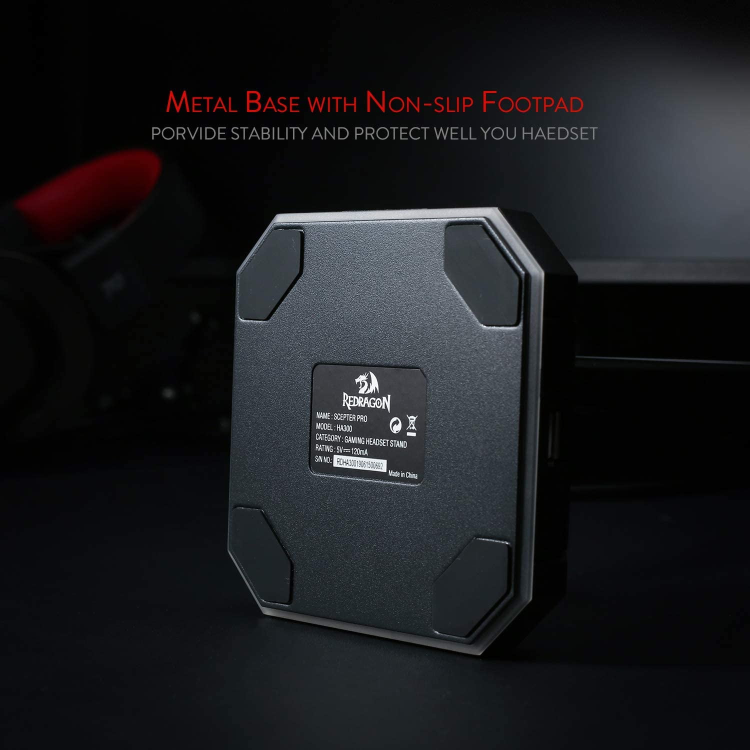 redragon ha300 scepter pro rgb headset stand