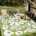 thumbnail image 3 of Moynesa 8'x10' Outdoor Rugs Waterproof, Plastic Straw RV Rugs for Outside, Large Portable RV Outdoor Rugs for Camping, Reversible Flower Picnic Mat for Camper Garden Tent, 3 of 10