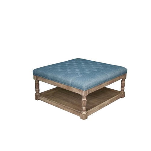 Cairona Tufted Textile 34-inch Shelved Ottoman (Optional Colors)