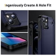 thumbnail image 5 of Feishell Compatible for Apple iPhone 13 (6.1 inch) Case,Dual Layer Protective Shockproof Hybrid Soft TPU + Hard PC Drop Protection Anti-Scratch Phone Case,Navyblue, 5 of 7