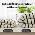 thumbnail image 7 of Black and White Striped Bath Towels Set of 2, Lighter & Quick Dry Towels Large 27.5 x 55 inches, Farmhouse for Bathroom, Pool, Shower, 7 of 7