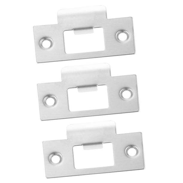 Milisten 3Ud Placas De Refuerzo Para Puerta De Acero Inoxidable Orificios Y Cerrojos Para Uso En El Hogar
