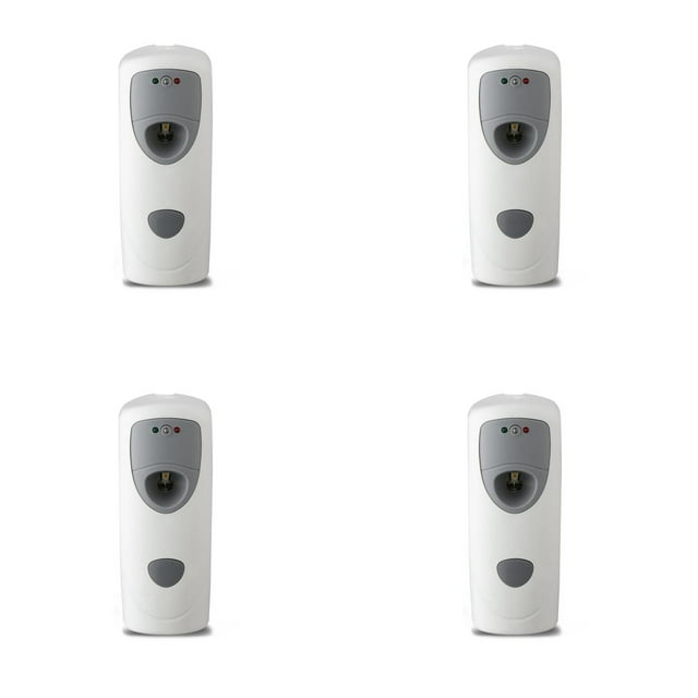 4X Dispensador Automático Ambientador de Aire Ambientador del Cuarto de Baño Temporizado en Aerosol Montado en la Pared, Dispensador de Aroma Automático