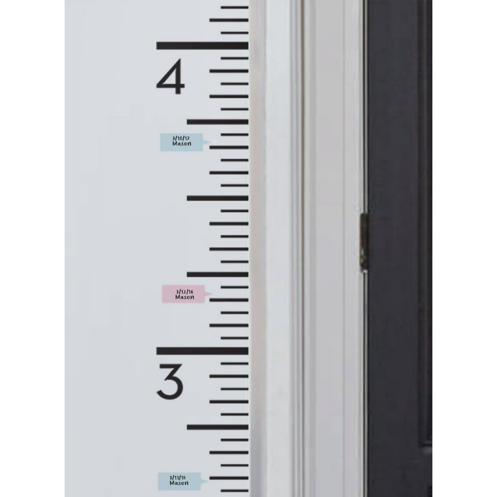 Growth Chart Ruler Decal (Right-Aligned) - Children's Vinyl Wall Decal ...