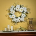 thumbnail image 2 of Nearly Natural 20" Peony Hydrangea Wreath, 2 of 2
