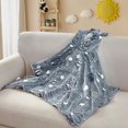 thumbnail image 4 of Marina Decoration Glow in the Dark Blanket Wearable Hoodie for Kids Girls Oversized Woven Fluffy Plush Soft Warm Cozy Flannel Fleece Hooded Sweatshirt with Giant Pocket, 110 x 75 cm Grey Astronaut, 4 of 9