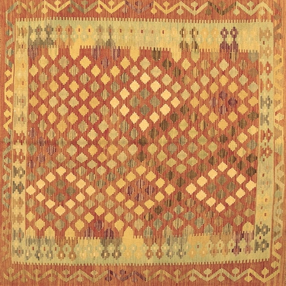 Ahgly Company Indoor Square Oriental Brown Traditional Area Rugs, 6' Square