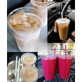 thumbnail image 6 of 25 Sets (50 Count) 20 oz Clear Plastic Cups with Lids and Straws - Disposable PET Cups, Leak Proof & Freezer Safe, for Iced Coffee, Smoothies, Bubble Tea, Parties, and Home Use, 6 of 7