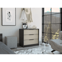 Xukmct 3 Drawers Dresser Cabinet for Home, Living Room, Black