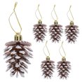 thumbnail image 5 of PTOOTP Set of 6 Easy-to- Light Brown Plastic Christmas Tree Ornaments with Unique Design for Holiday Decor, 5 of 8