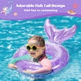 thumbnail image 6 of MoKo Mermaid Pool Floaties for Kids & Adults, Inflatable Swimming Ring Summer Toy, Purple, 6 of 8